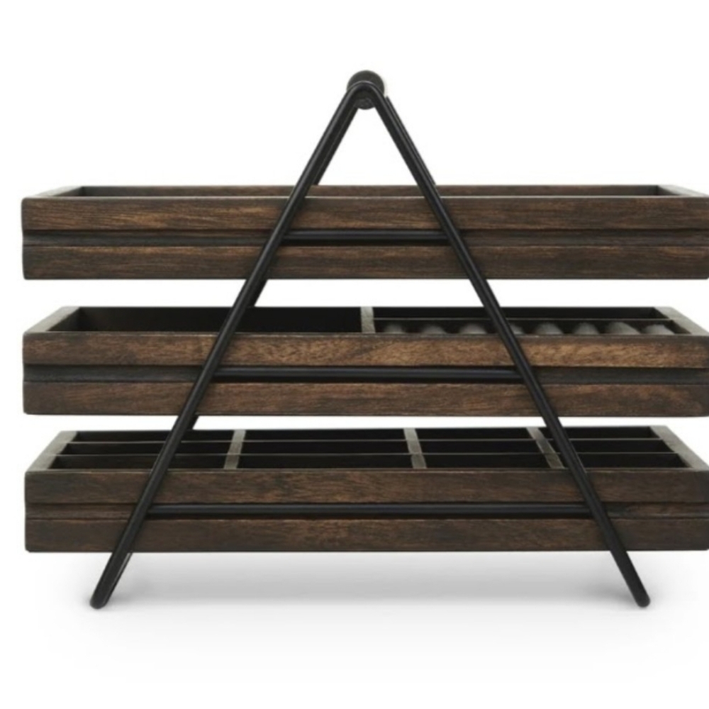 Umbra Terrace Jewelry Organizer Walnut Wood